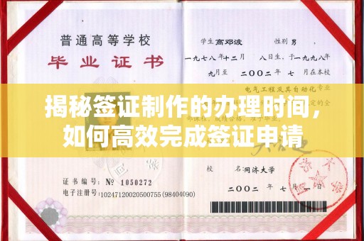 孝昌揭秘签证制作的办理时间，如何高效完成签证申请